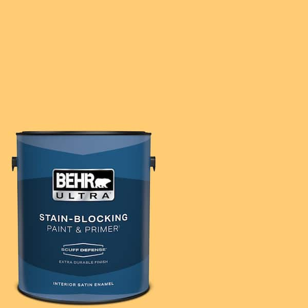 BEHR ULTRA 1 gal. #310B-5 Spiced Butternut Extra Durable Satin Enamel Interior Paint & Primer