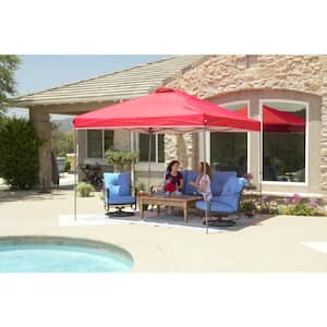 10 ft. x 10 ft. Red Instant Canopy Pop Up Tent