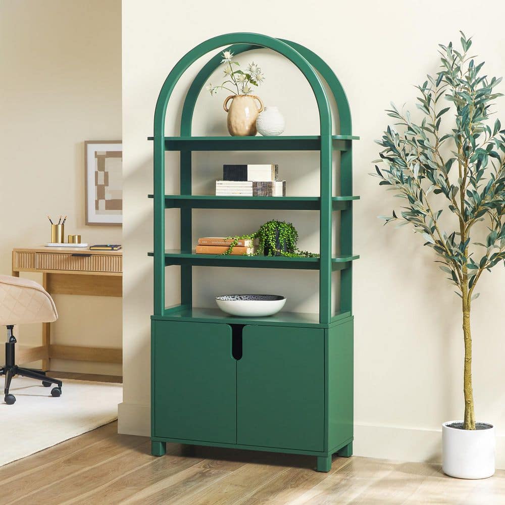 Walker Edison Furniture Company Zoey 72 in. Tall Green MDF/Solid