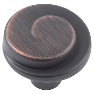 Hawthorne 1-1/8 in. Oil Rubbed Bronze Cabinet Knob (10-Pack)