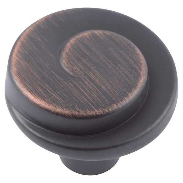 100pc Pack Cabinet Hardware Knobs kt970 Brushed Oil Rubbed Bronze 1-1/8" diam