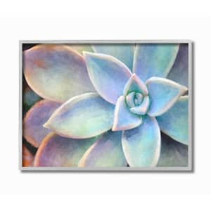 16 in. x 20 in. "Succulent Plant Vibrant Bloom Painting" by Joshua Chace Framed Wall Art