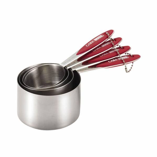 Cake Boss 4-Piece Stainless Steel Measuring Cup Set