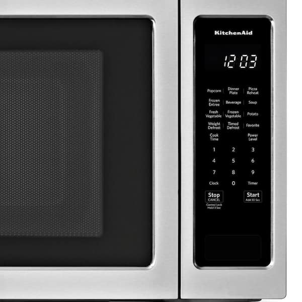 KitchenAid 1.5 cu. ft. Countertop Microwave in Stainless Steel KMCC5015GSS  - The Home Depot