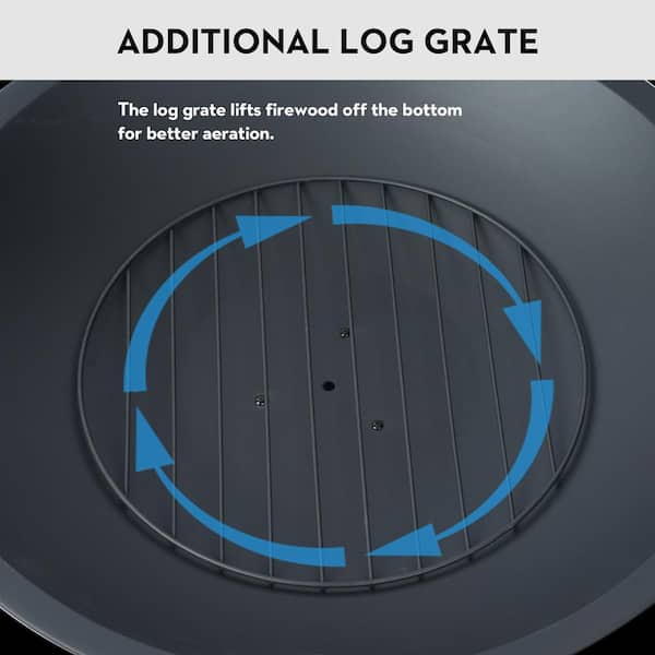 30in W Outdoor Wood Burning Fire Pit-Durable Pits for Outside-Small Fire Pit for Backyard