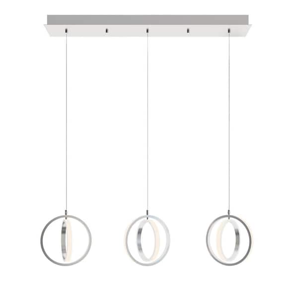AFX Lock Integrated LED Satin Nickel Pendant