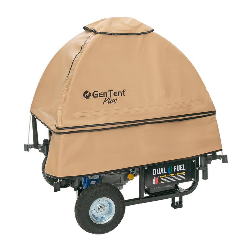 Tan Waterproof Plus Generator Cover for Open Frame Generators