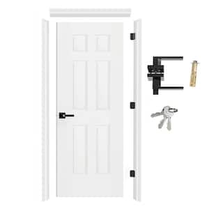 TENONER 30 in. x 80 in. 2 Panel Hollow Core MDF Pantry Door with ...