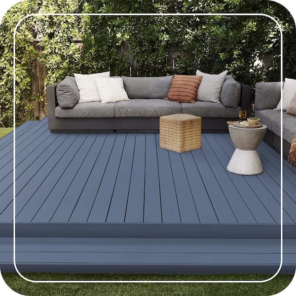 Reviews for BEHR DECKplus 1 gal. #600F-6 Atlantic Blue Solid Color