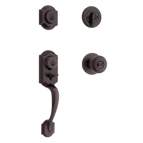 Kwikset Montara Venetian Bronze Single Cylinder Door Handleset