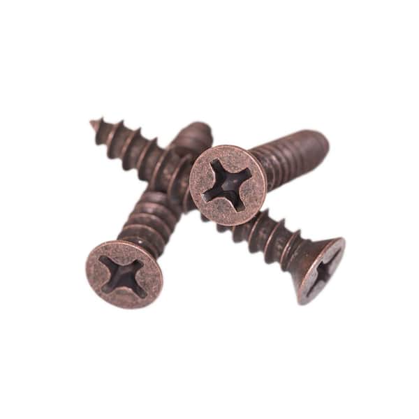 Fringe Screw #12 x 1-1/2 in. Oil-Rubbed Bronze Phillips Flat-Head Screw with Wide Threads for Loose Commercial Door Hinges (60-Pack)