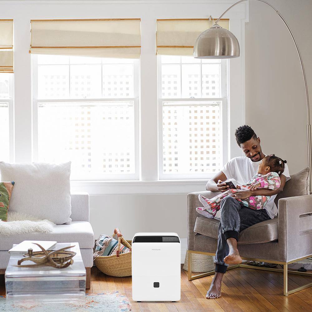 Frigidaire 60-Pint High Humidity Portable Dehumidifier with Washable Filter - White