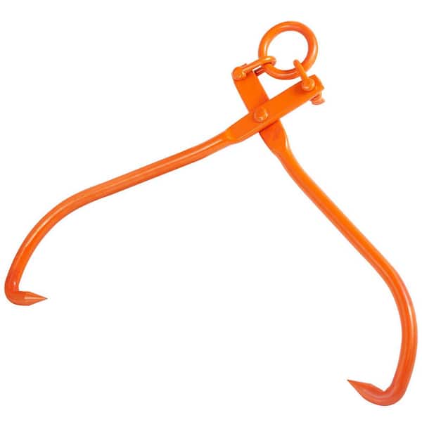 Log Skidding Tongs, 32 in. 2 Claw Log Lifting Tongs, Heavy Duty Steel Lumber Skidding Tongs, 1543 lbs. Loading Capacity