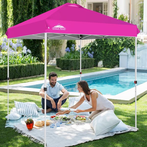 EAGLE PEAK 6.6 ft. x 6.6 ft. Outdoor Potable Pop-Up Canopy Tent with Roller Bag