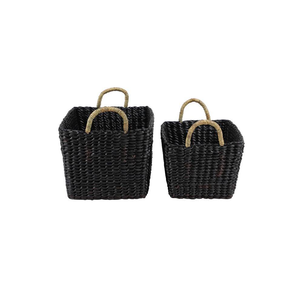 Rectangular Seagrass Storage Basket with Banana Leaf Handles
