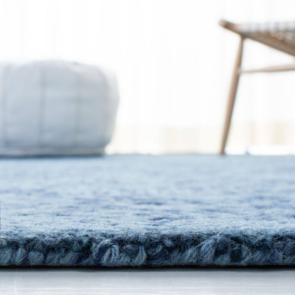 Silk Road Inspired Hand-Tufted Wool Rug in Luscious Blue - 5' x 8'