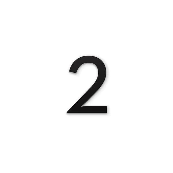 POST & PORCH 4 in. Magnetic Numbers - Black Number 2