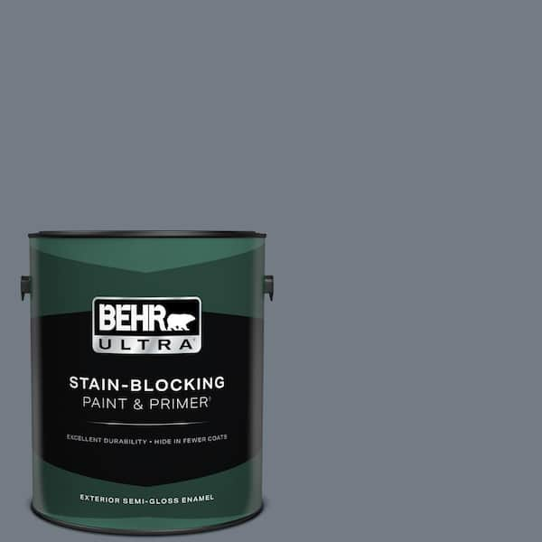 BEHR ULTRA 1 gal. #PPF-38 Deep Shale Semi-Gloss Enamel Exterior Paint & Primer