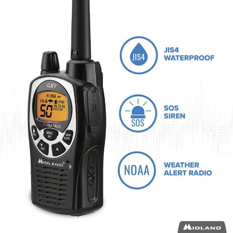 Extended 36 Mile Range Rechargeable Waterproof Digital 2-Way Radio with Charger 1-Pack