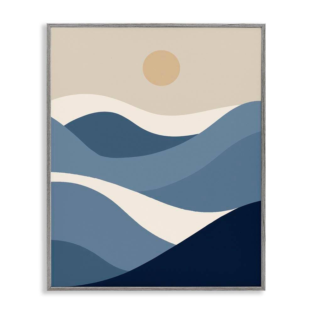 Moon over Blue Hills by Daphne Polselli Gray Framed Nature Giclee Art Print 14 in. x 11 in. price history on PriceWatchPro