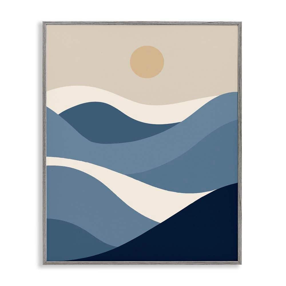 Moon over Blue Hills by Daphne Polselli Gray Framed Nature Giclee Art Print 20 in. x 16 in. price history on PriceWatchPro