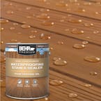 1 Gal. #ST-129 Chocolate Semi-Transparent Penetrating Oil-Based Exterior Waterproofing Wood Stain