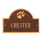 Pet Paw Mini Arch Antique Copper One Line Wall Marker