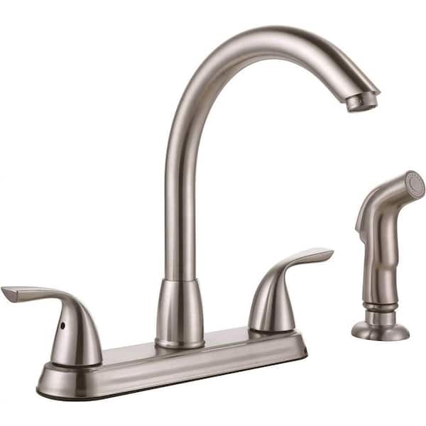 Premier Sanibel 2-Handle Standard Kitchen Faucet with Side Sprayer in ...