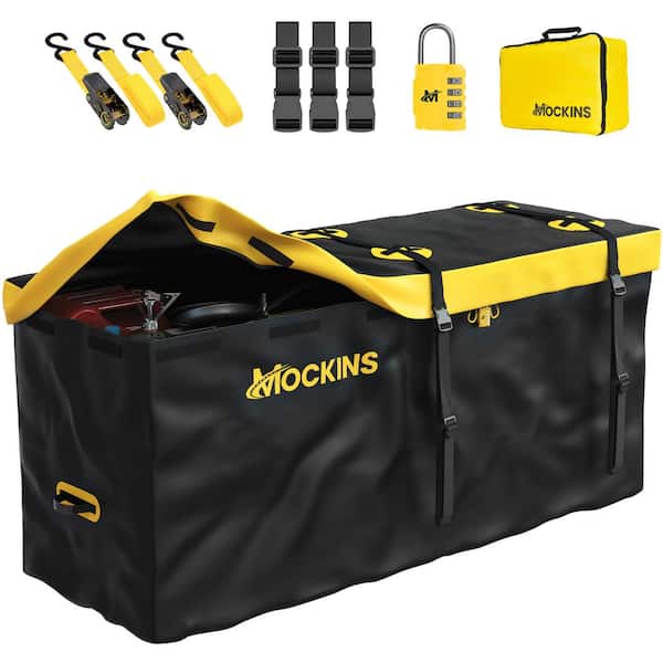 Mockins 20 cu. ft. Weatherproof Yellow Cargo Carrier Bag (60 in. x 20 in. x 28.5 in.) Waterproof Zipper and Car Bag Accessories