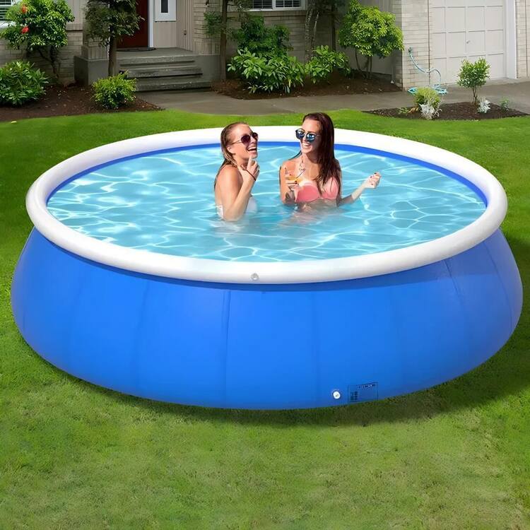 Huluwat Blue 6 ft. x 6 ft. Round 20 in. H Inflatable Pool