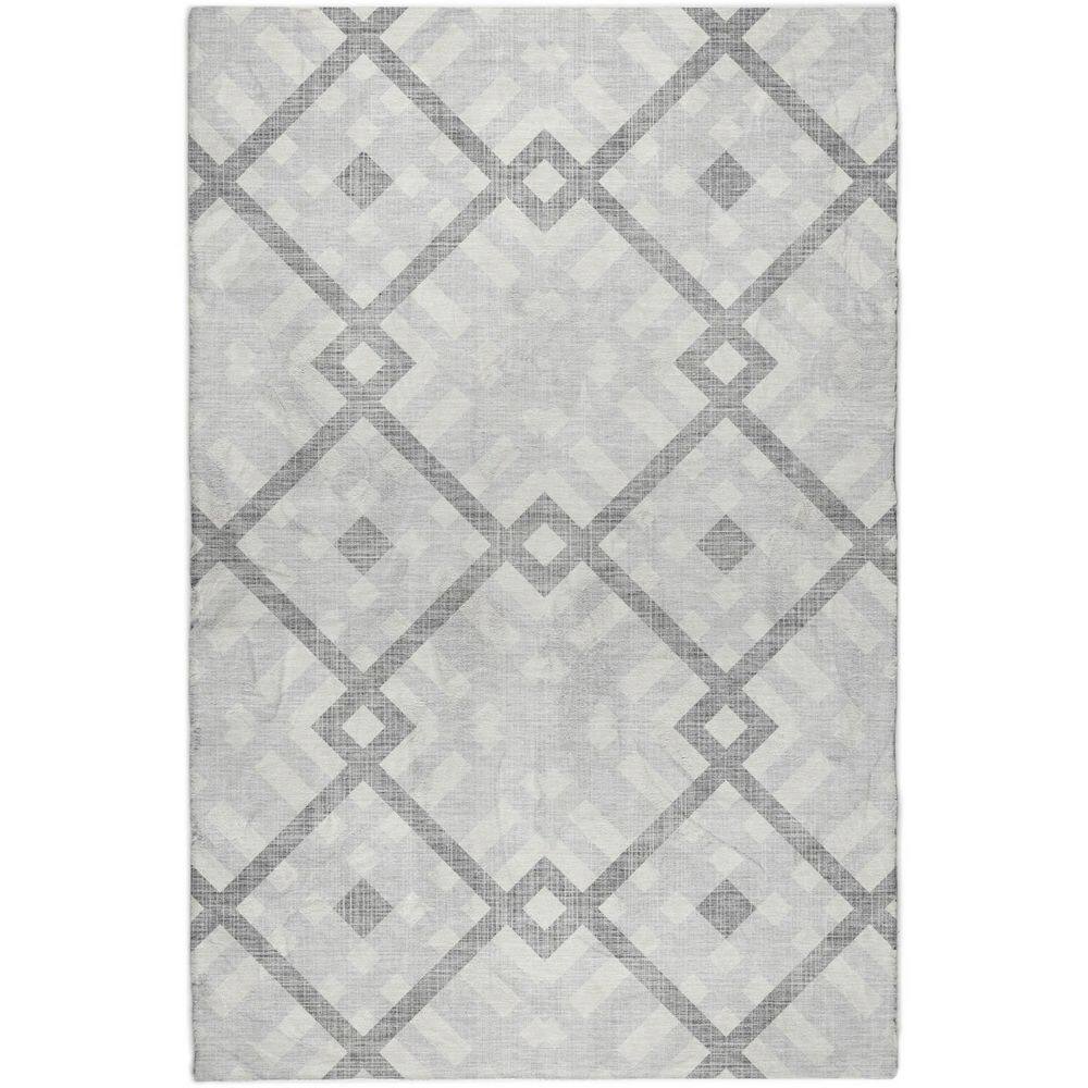 Dream Shag Premium Machine Washable Abstract ADS616 Silver 8 ft. x 10 ft. Area Rug price history on PriceWatchPro