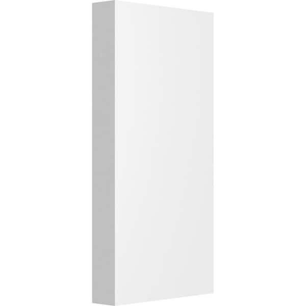 Ekena Millwork 3-1/2-in W x 7-in H x-3/4-in P Standard Foster Plinth Block with Square Edge (4-Pack)