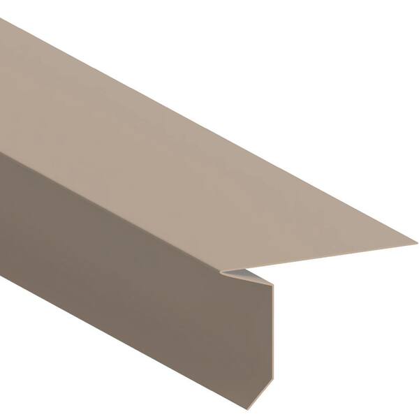 Gibraltar Building Products 2-11/16 in. x 2-1/2 in. x 10 ft. 26-Gauge Galvanized Steel Eave Drip Flashing in Beige