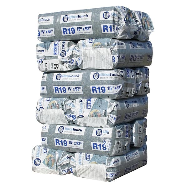 Unbranded R-19 Denim Insulation Batts 15 in. x 93 in. (12-Bags)