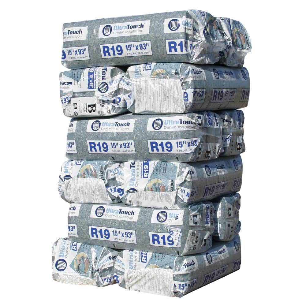 R-19 Denim Insulation Batts 15 in. x 93 in. (12-Bags) 10003-01915 - The  Home Depot