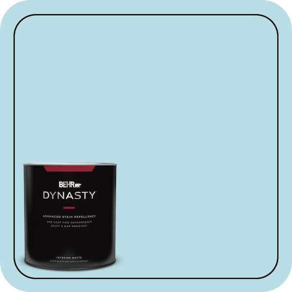 BEHR DYNASTY 1 qt. #M470-2 Basin Blue Matte Interior Stain-Blocking Paint & Primer
