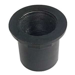 1-1/2 in. NPMS Thread x 2-1/2 in. Straight Adapter with Slip Inlet, Sch 40 ABS Black