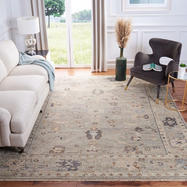 Samarkand 10 ft. x 14 ft. Gray Abstract Area Rug