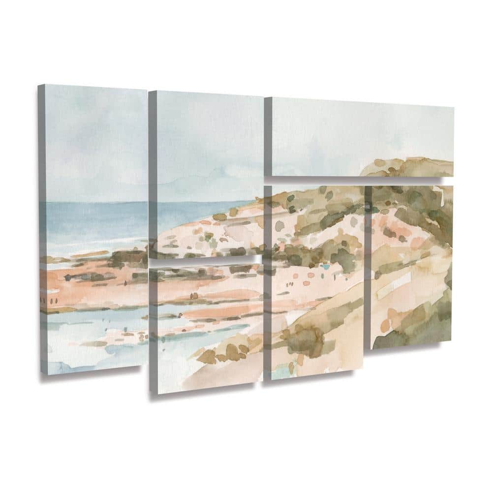 Emma Caroline Neutral Seaside II Multi Panel Canvas Wall Art Set