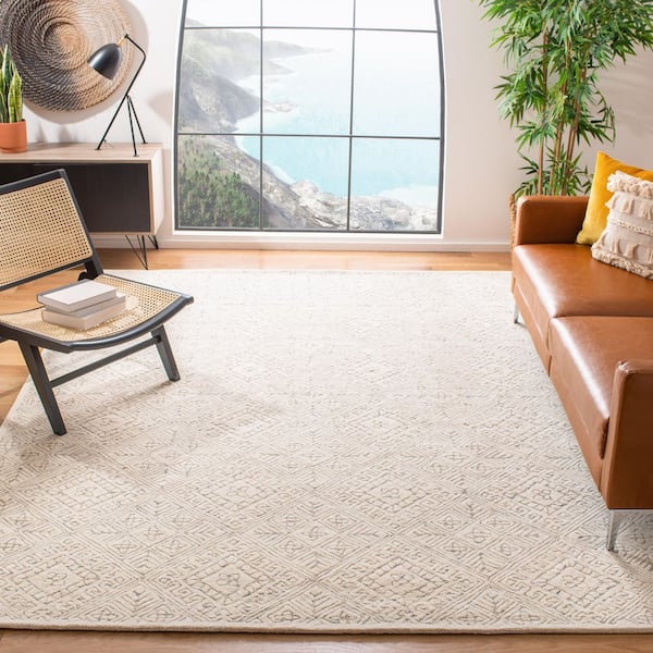 Glamour 8 ft. x 10 ft. Ivory/Beige Geometric Area Rug