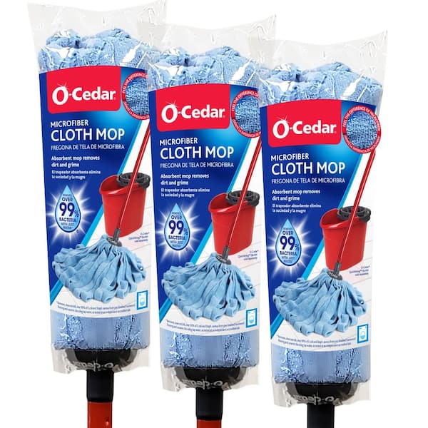 23.2 in. Microfiber Wet Cloth String Mop (3-Pack)