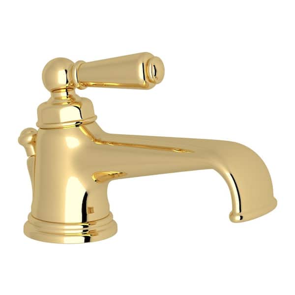 PERRIN & ROWE Edwardian Bath Single Hole Single-Handle Bathroom Faucet in Unlacquered Brass