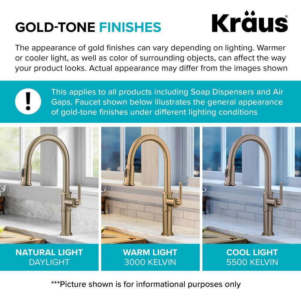 Indy 6.75'' Brushed Gold Stainless Steel Bathroom Faucet