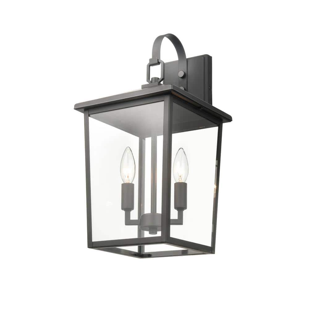 Fetterton Elegant Outdoor Wall Lantern in Powder Coat Black