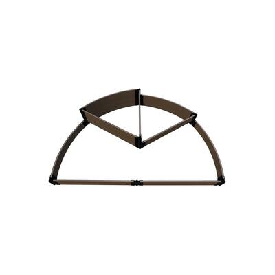Tool-Free 6 ft. x 8 ft. x 16.5 in. Uptown Brown Nelson's Hat Composite SEMI Circle Raised Garden Bed - 1 in. Profile