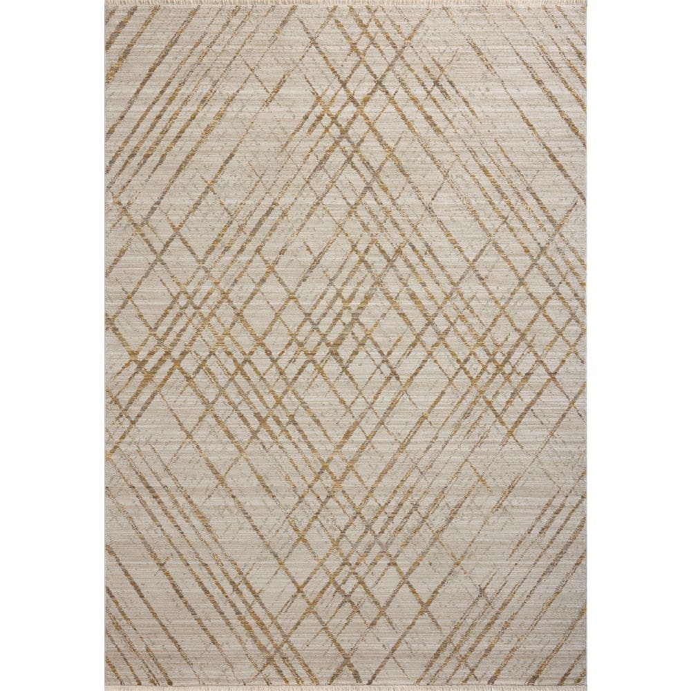 Wade Beige/Gold 2 ft. 3 in. x 3 ft. 10 in. Contemporary Accent Rug price history on PriceWatchPro