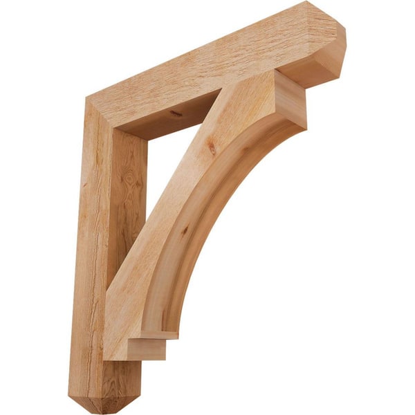 Ekena Millwork 6 in. x 40 in. x 36 in. Western Red Cedar Imperial Craftsman Rough Sawn Bracket