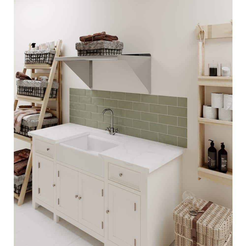 18" x 30" Stainless Steel Wall Shelf with Brackets