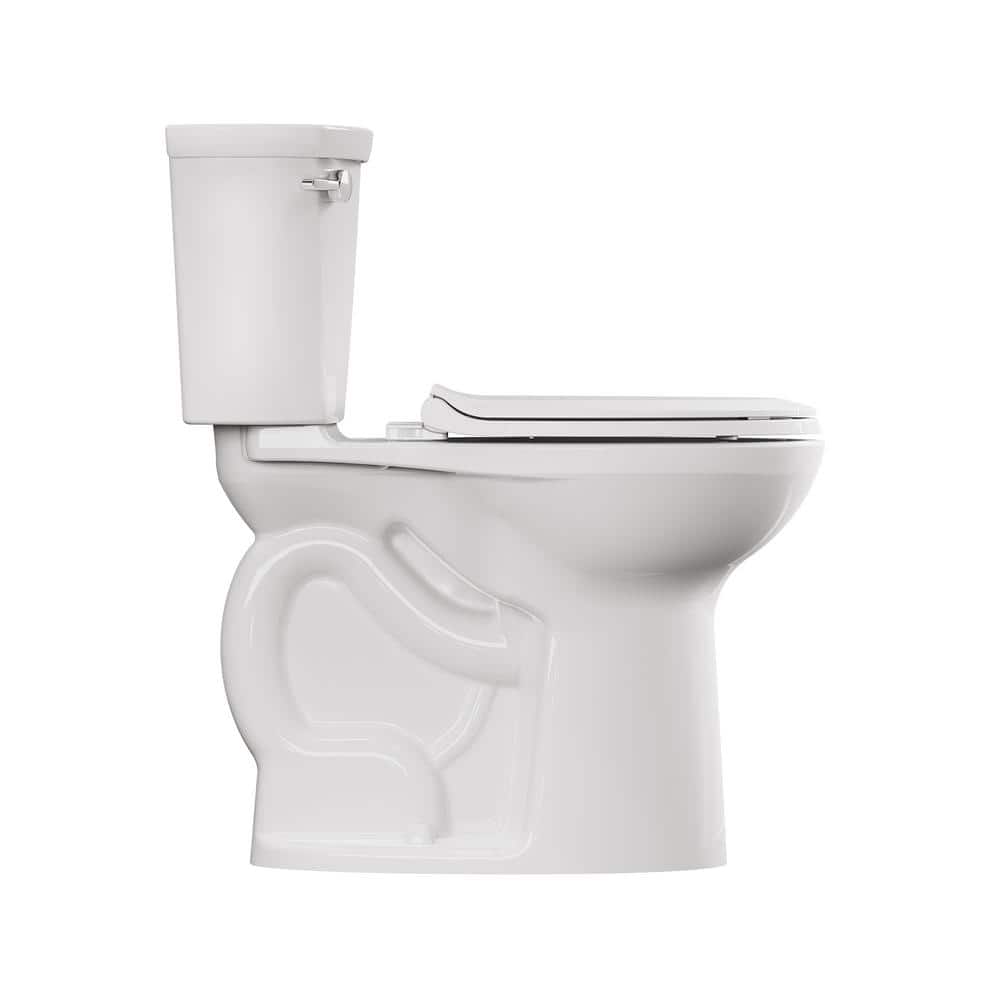 Extra Tall White Ceramic Two-Piece Elongated Toilet