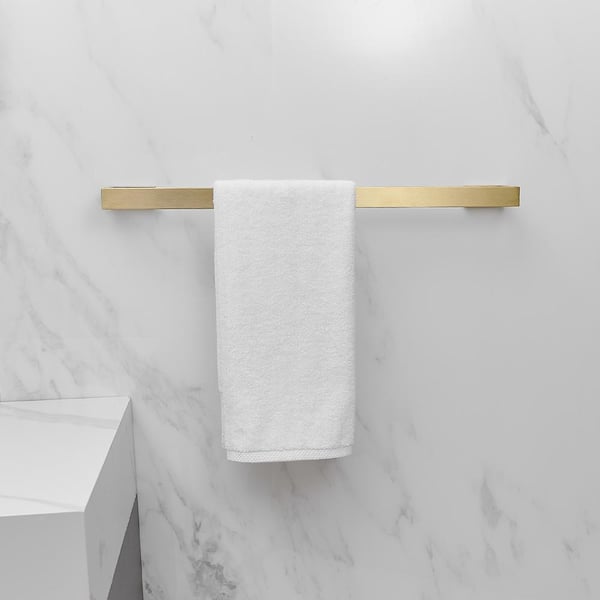 4-Piece Wall Mounted Stainless Steel Bathroom Hardware Accessories Towel Bar Set in Brushed Gold